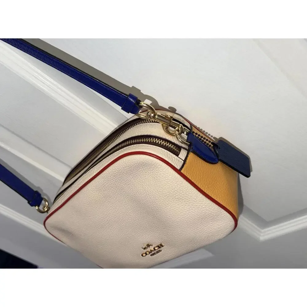 Coach Jes Crossbody In Colorblock Pebble Leather C7682 - Picture 7 of 9